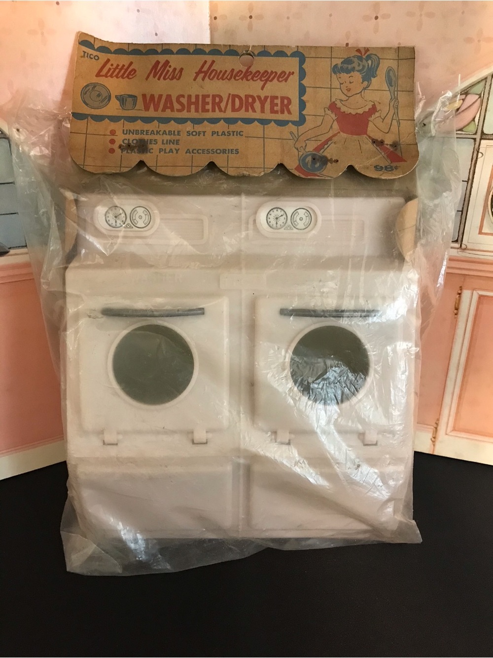 Vintage 1960’s TICO Little Miss Housekeeper Barbie size Washer Dryer RETRO